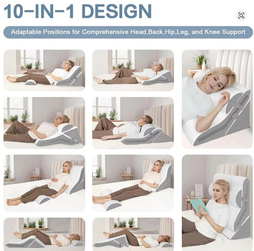 3Pcs/set Wedge Pillow for Sleeping Adjustable Folding Triangle Pillow